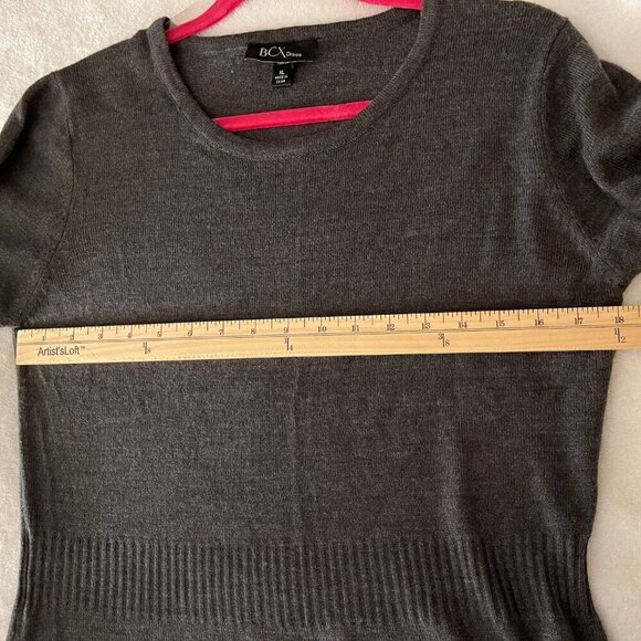 BCX Dress  Fit & Flare Gray Knit Long Sleeve   Junior XL NWT - Picture 7 of 11